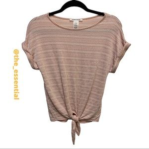 Blouse Top Soft Tie Front
